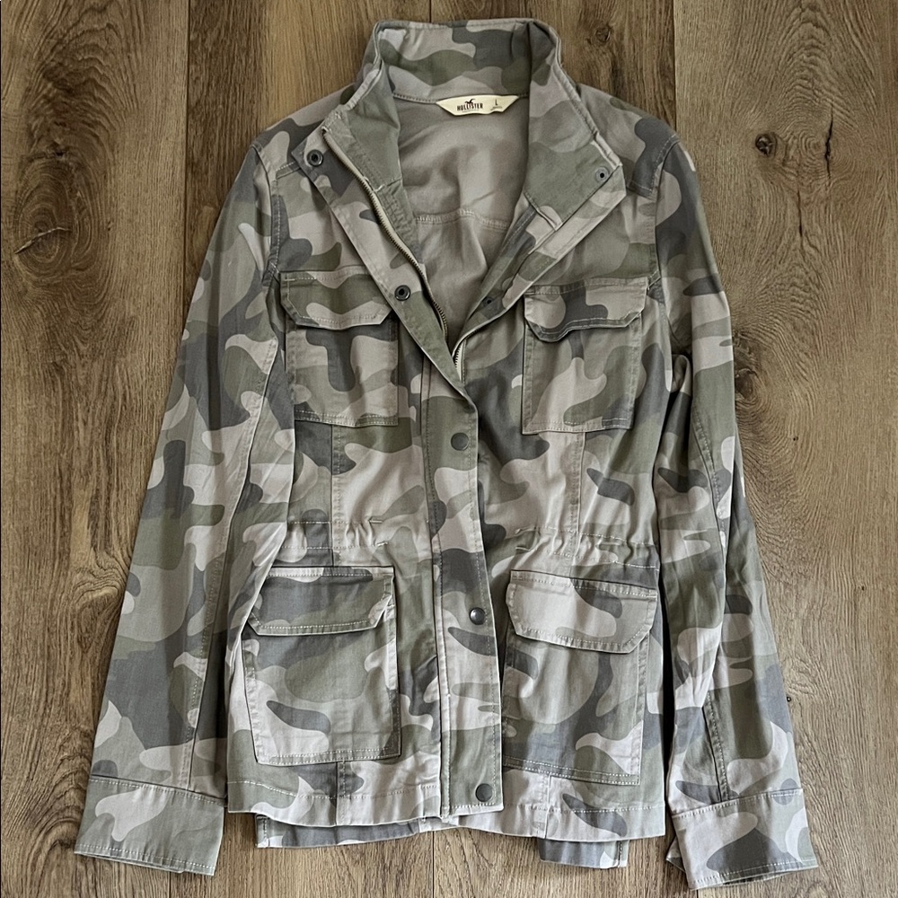 Hollister camo jacket- size L